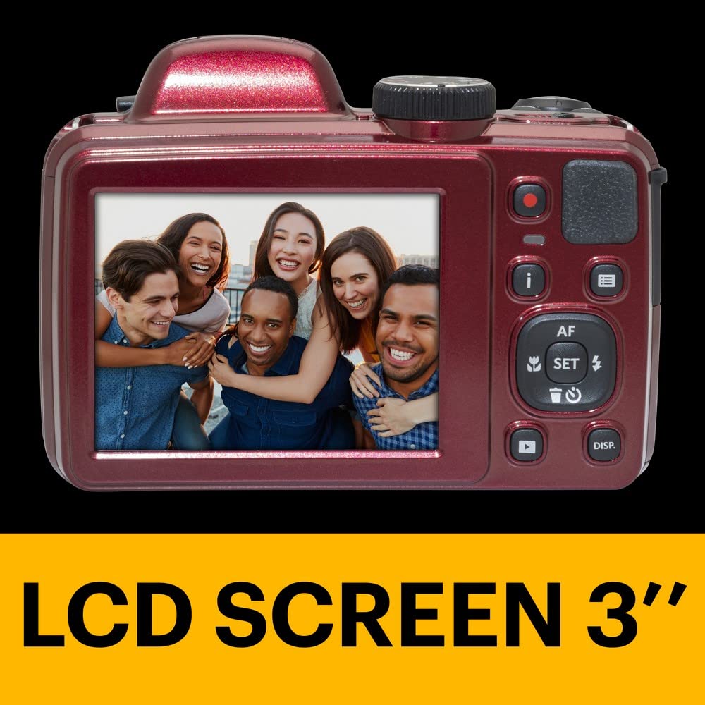 KODAK PIXPRO AZ405 20MP Digital Camera, 40x Optical Zoom, AA, OIS, Black