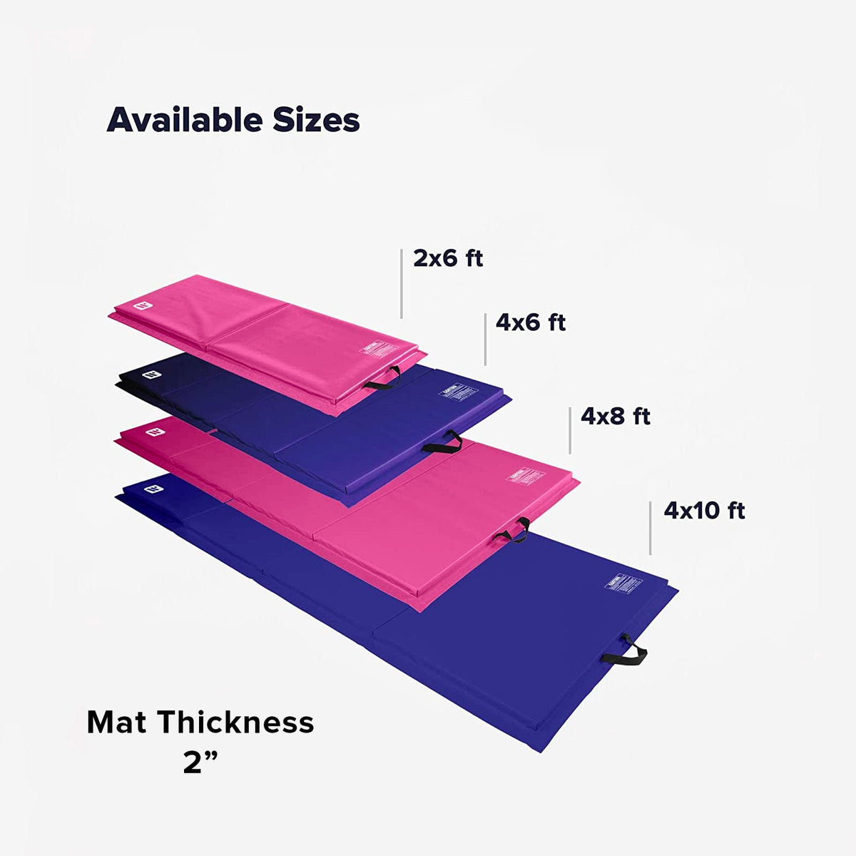 We Sell Mats Folding Exercise Mat - 2" Thick X-Large 4x8'