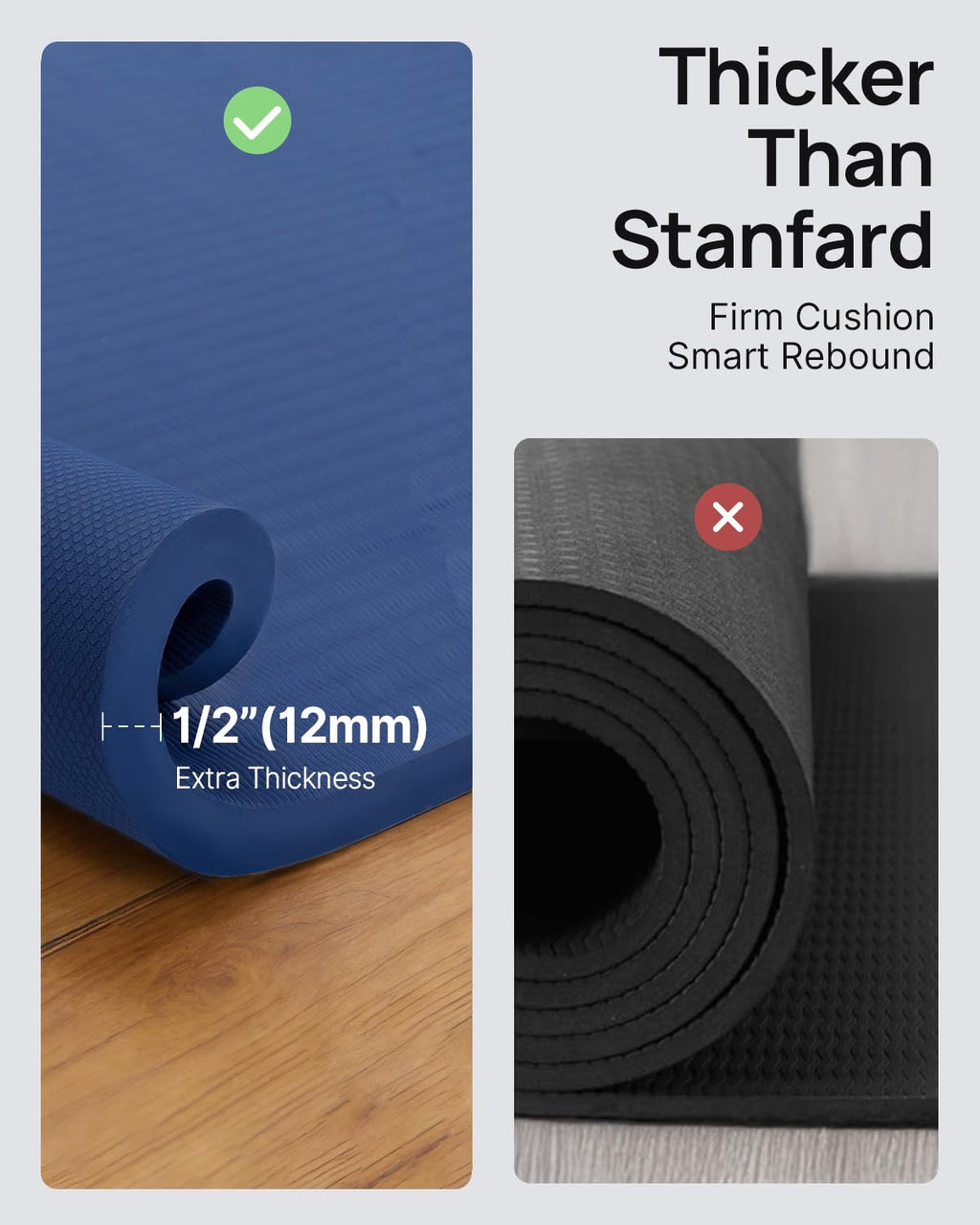 YOTTOY 75''x40'' Large Yoga Mat, Extra Thick Exercise Mat for Home Gym