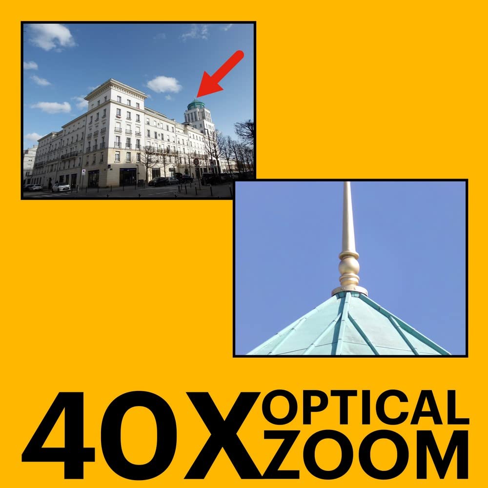 KODAK PIXPRO AZ405 20MP Digital Camera, 40x Optical Zoom, AA, OIS, Black
