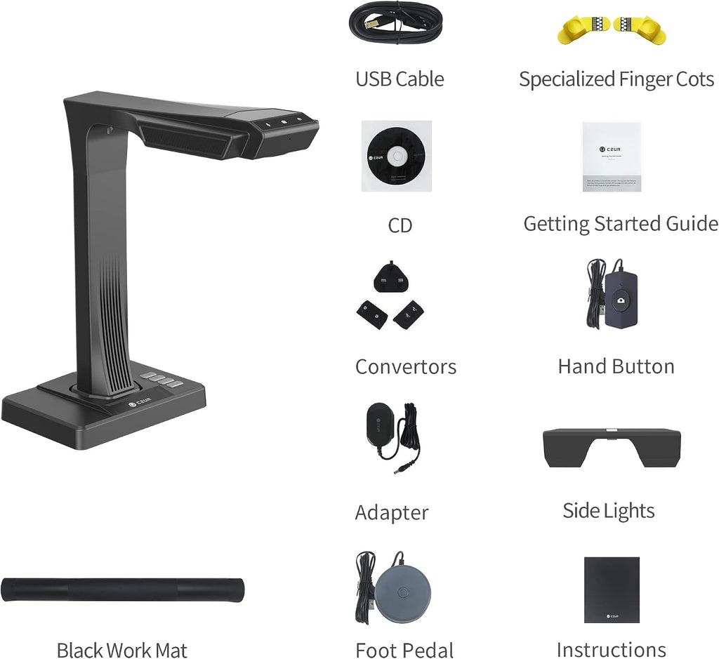 CZUR ET24 Pro Professional Book Scanner, 24MP Document Camera