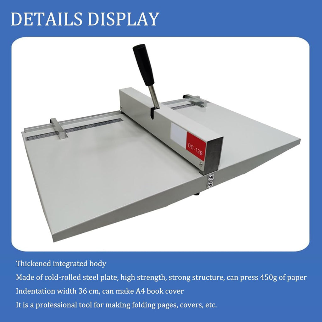 Creaser Scorer Manual Paper Creaser Creasing Machine Extended Positioning Block Paper Folder Folding Machine with 2 Magnet Backs - Heavy Duty A4 Paper Card Folder Scoring Tool for Office