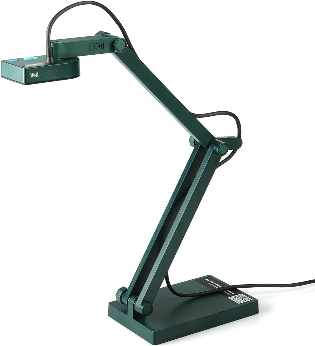 IPEVO V4K Ultra High Definition 8MP USB Document Camera â Mac OS, Windows, Chromebook Compatible for Live Demo, Web Conferencing, Distance Learning, Remote Teaching, Green