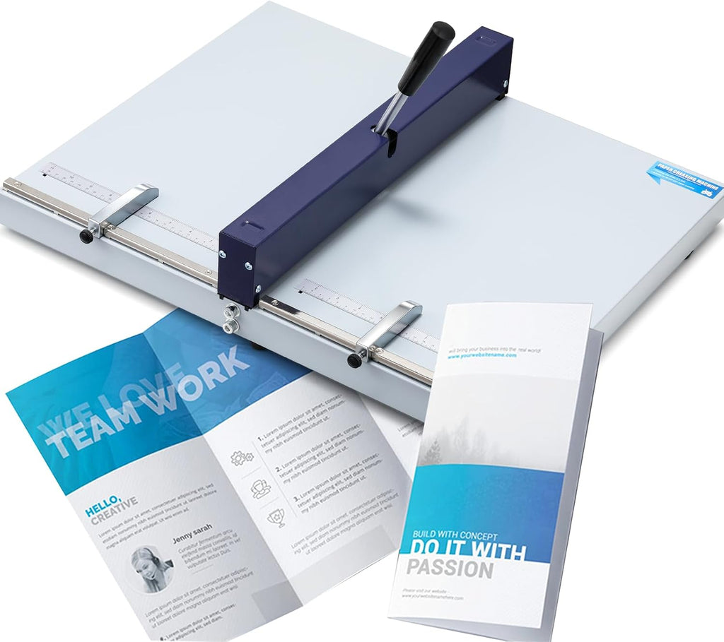 Mxmoonant Manual Creasing Machine 18'', Metric/Imperial Scale, 60-500 GSM