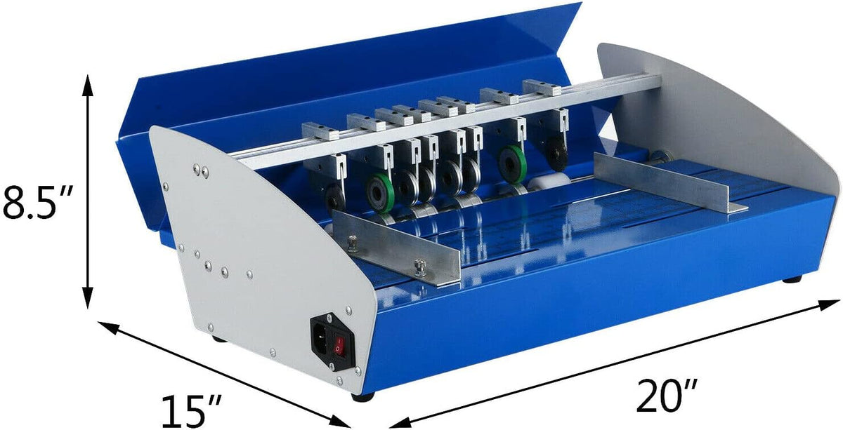 Electric Multi-Function Creasing Machine, Paper Cutter Perforating Die Scoring Dotted Line Tools for Books Photos, Extended Bench & Precise Scale, 20X15X8.5 inch