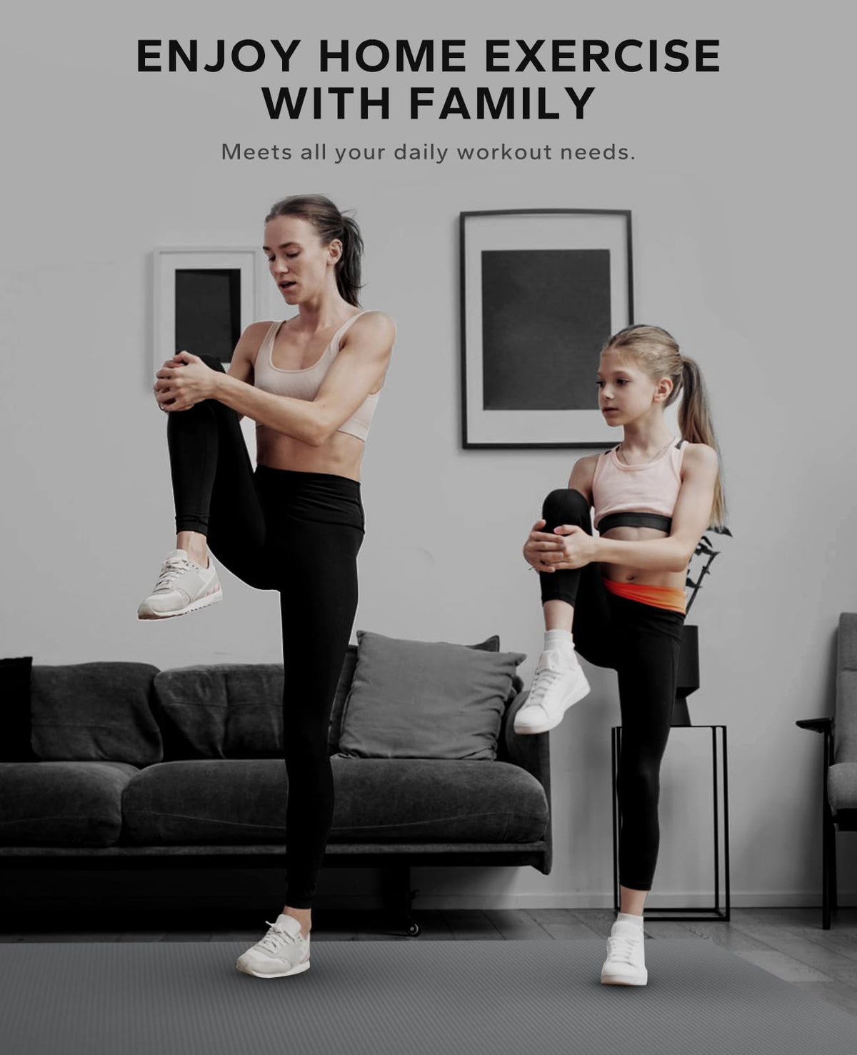 HAPBEAR Large Exercise Mat-6'x4'/7'x5'/6'x8'/6'x9'/6'x10'/6'x12'x 1/3"(8mm)