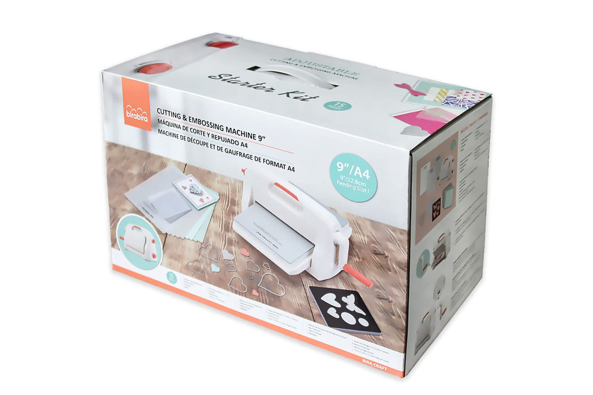 BiraBira Die Cutting & Embossing Machine Starter Kit, Feeding Slot: 9"