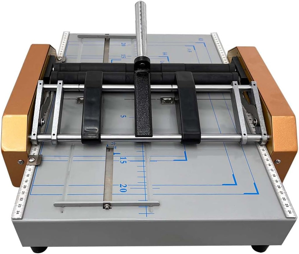 A3 Booklet Maker, Binding and Folding Machine, MAX 11.7"Ã16.5" Book Binding and Folding, Folder Stapler Stapling Machine with Two Staplers for Copy/Embossed/Copperplate Paper