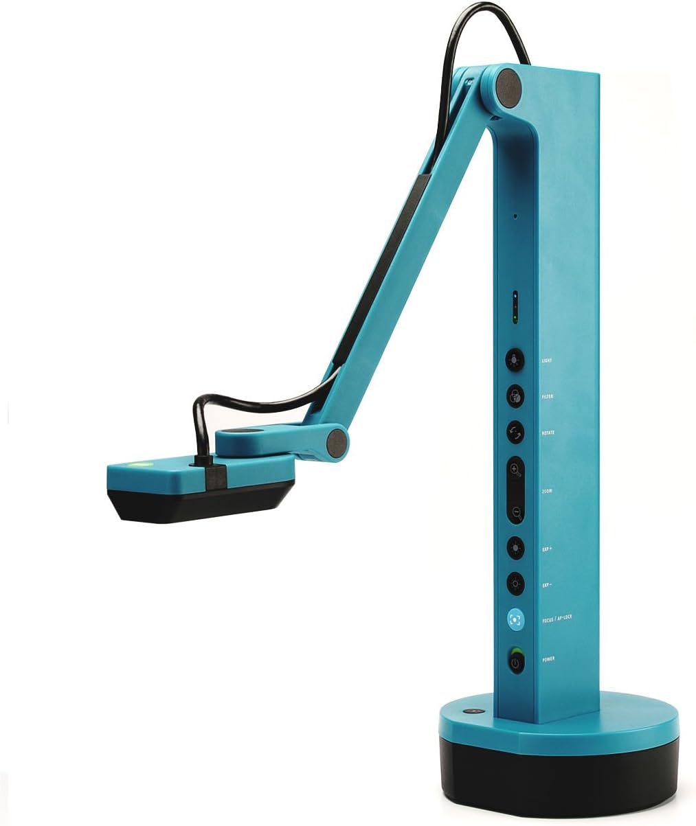 IPEVO VZ-X 8MP Document Camera, Easy Setup, 3 Modes of Connectivity â Wi-Fi, HDMI, and USB, Compatible with Web Conferencing Software in USB Mode, Works Wirelessly with iOS, tvOS and Android