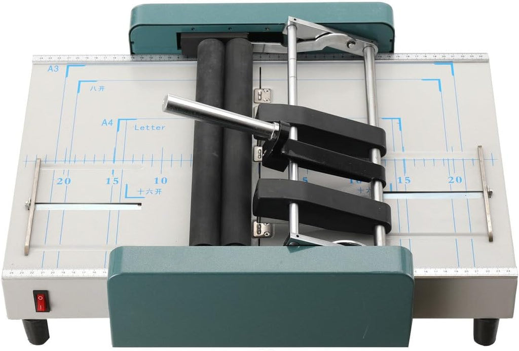 A3 Folding Binding Machine Manual Paper Booklet Folder 110V Booklet Making Machine Folding Staple Book Binding Machine Pamphlet Stapler for Printing Factories and Schools