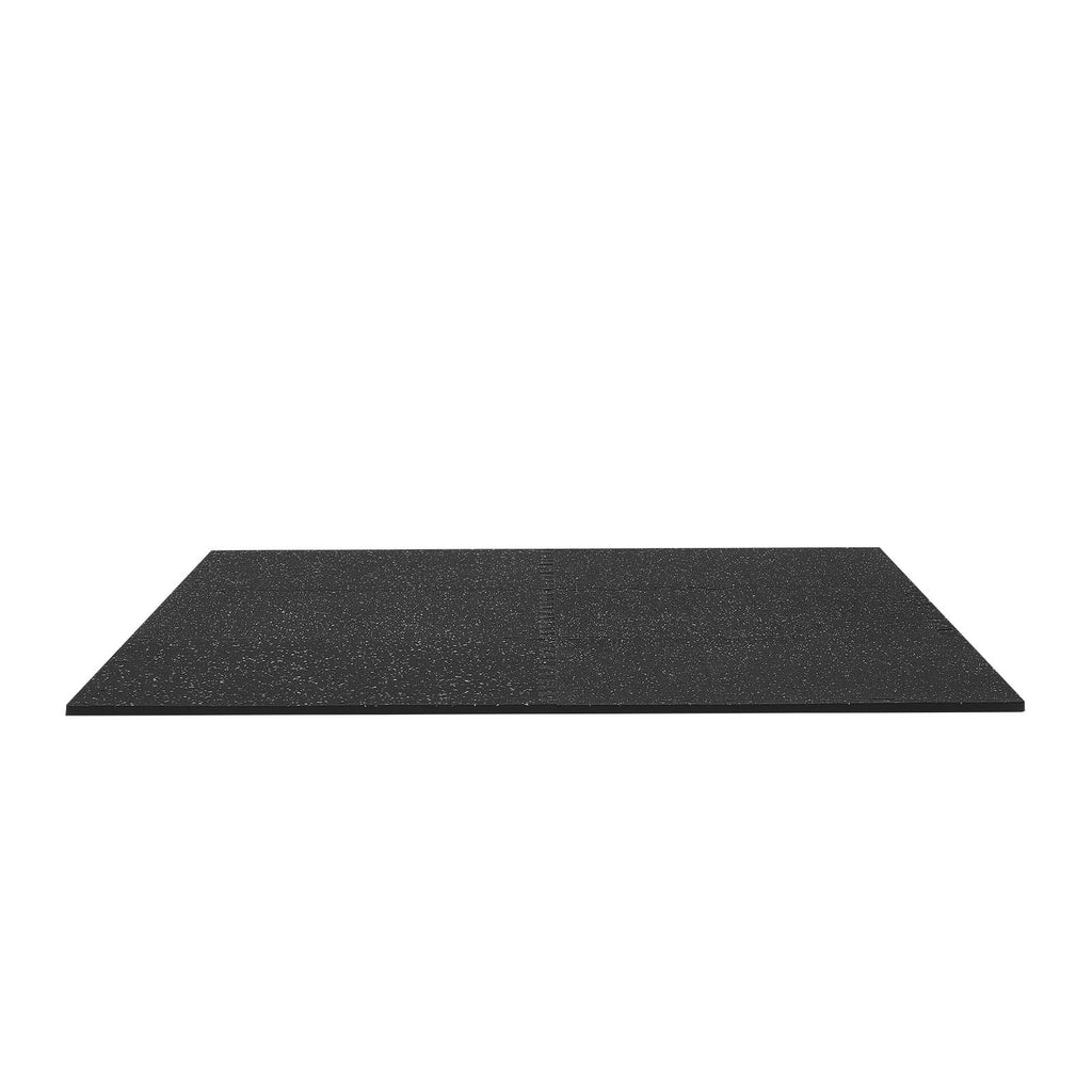 VEVOR 0.56Inch 96sq.ft 24 Tiles Gym Flooring for Home Gym, Rubber Top with High Density EVA Foam, 24 x 24In Gym Floor Exercise Equipment Mats, Interlocking Gym Mats, Puzzle Workout Mats, Black & Gray