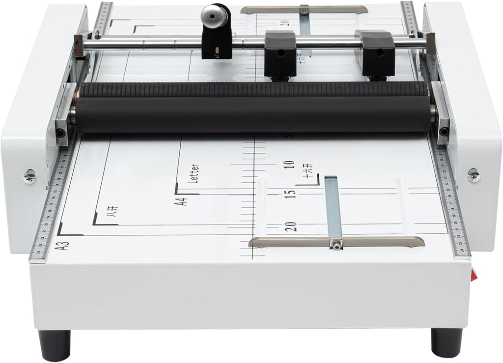A3 Booklet Folding Binding Machine,60w 110v Paper Folding and Binding Machine,Max 11.7"Ã16.5" Paper Folder Stapler Machine for Schools Print Stores Offices Factory