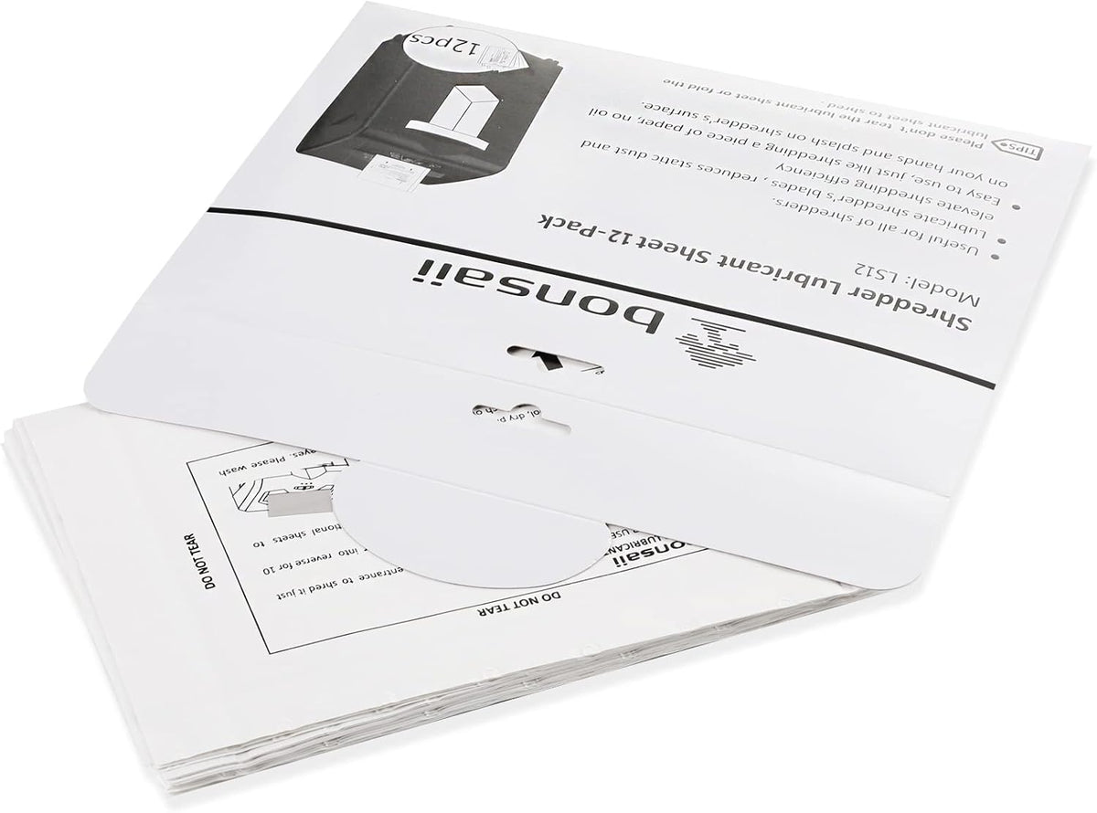 Bonsaii C149-C Shredder and 12-Pack Lubricant Sheets