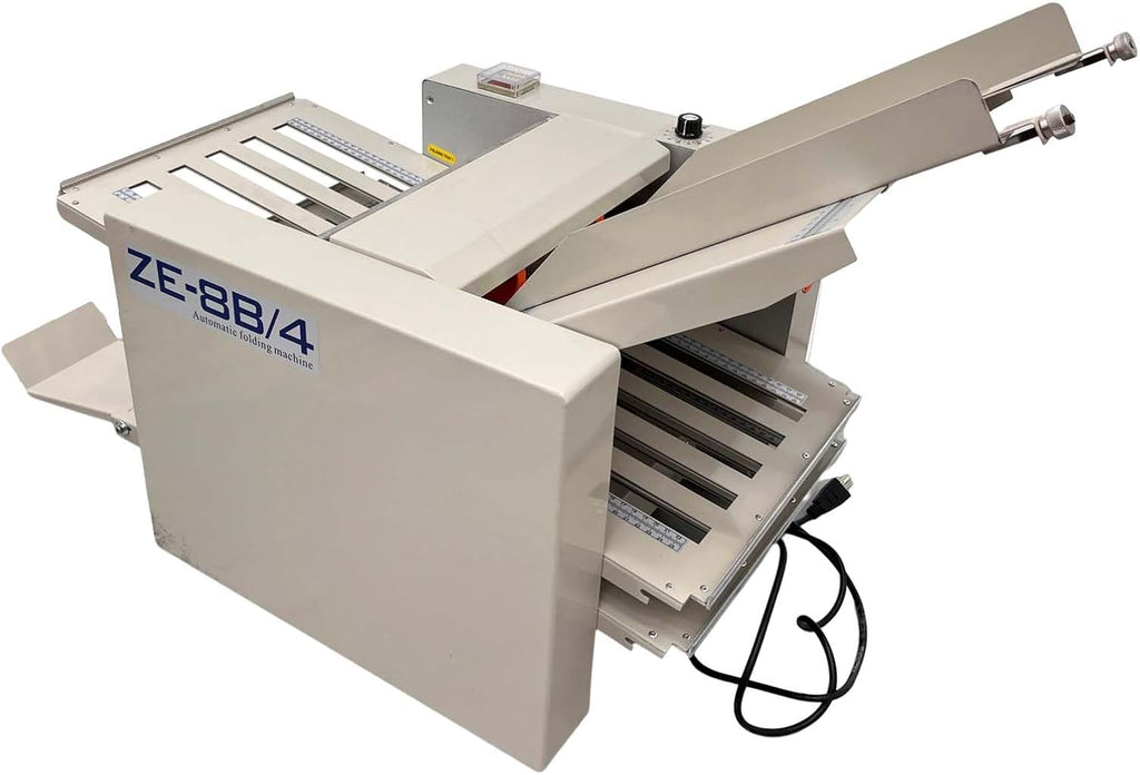 Automatic Paper Folding Machine with 4 Folding Trays, Max Speed 262 ft/min, Max Folding Size 12ââ X 27ââ, High Speed Paper Folder, Adjustable Speed with Automatic Paper Counting