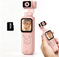 4K Pocket Vlogging Camera with 330Â° Rotating Lens, Face Tracking - Pink