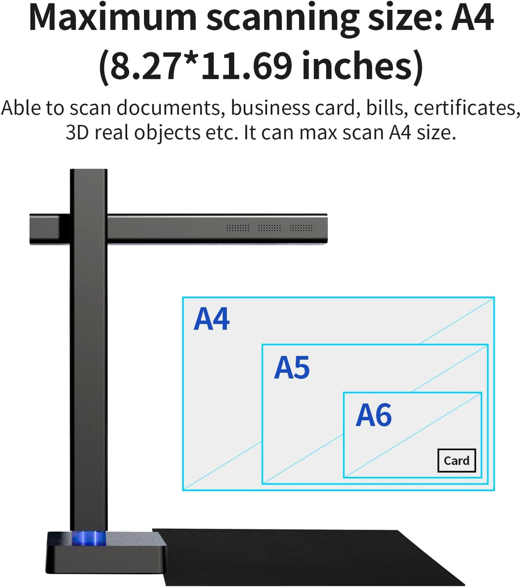 CZUR Shine800 Pro Portable A4 Document Scanner, 8MP Document Camera