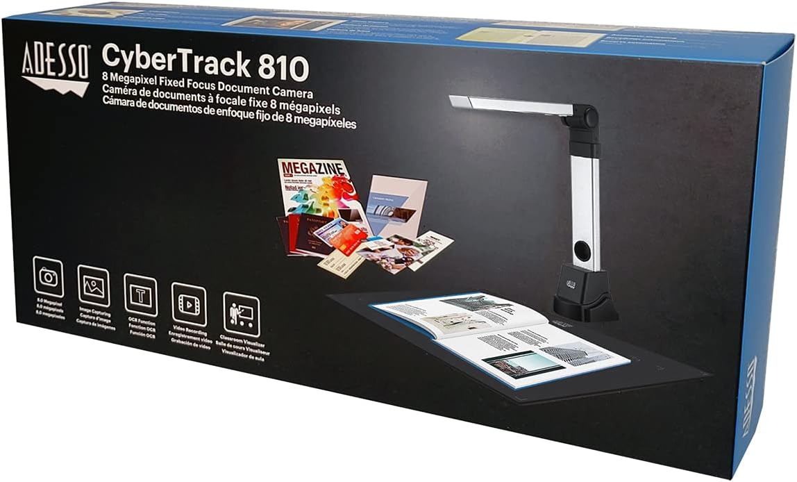 Adesso Cybertrack 810 8.0-MP Fixed-Focus Document Camera for Windows