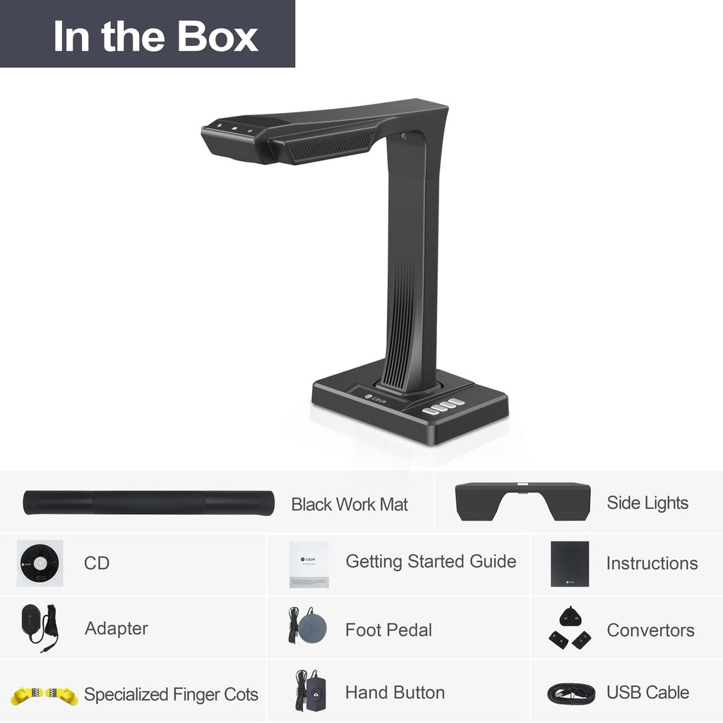 CZUR ET24 Pro Professional Book Scanner, 24MP Document Camera