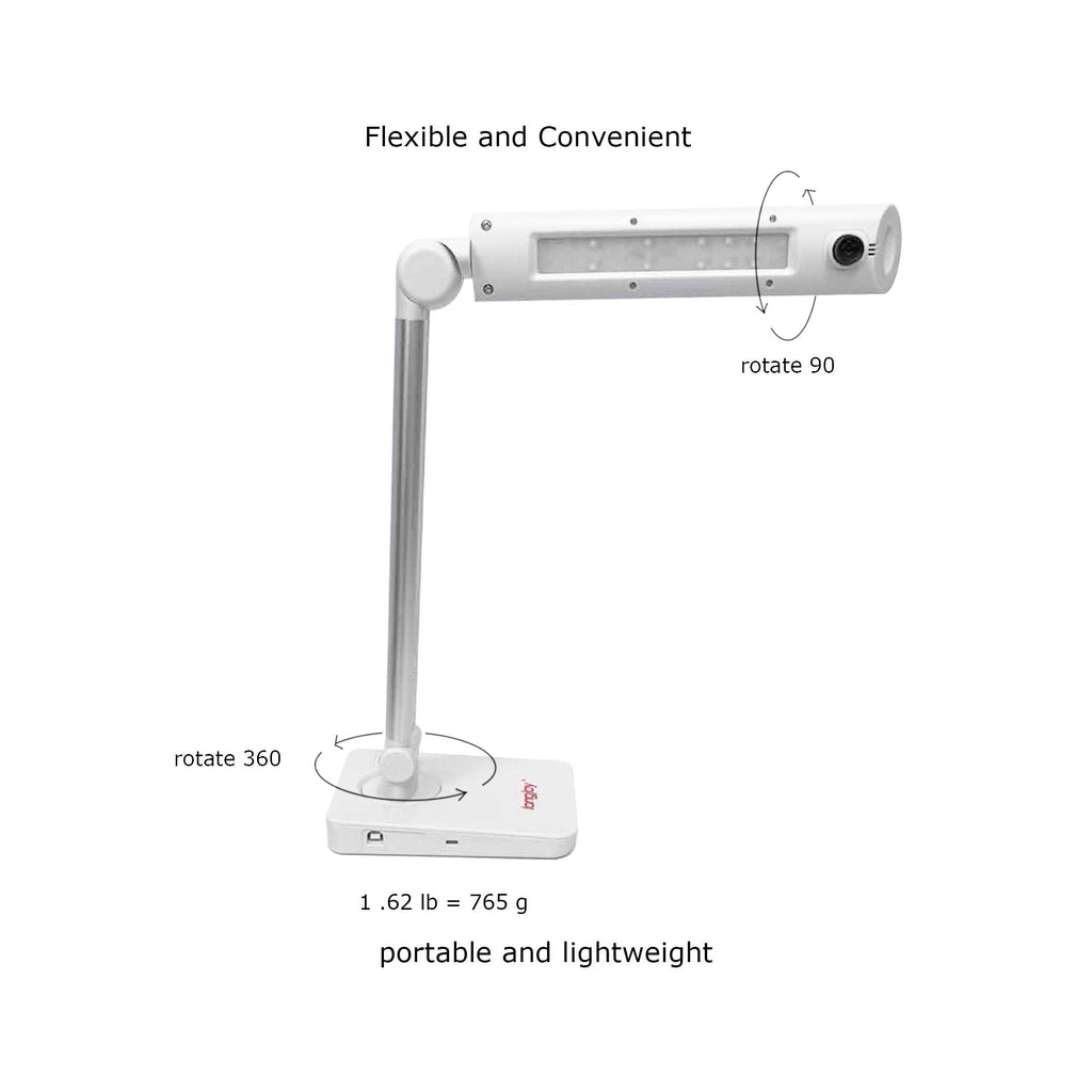 Digital Portable Multi-Angle USB Document Camera LV-1 Series LV-1010 (Black)
