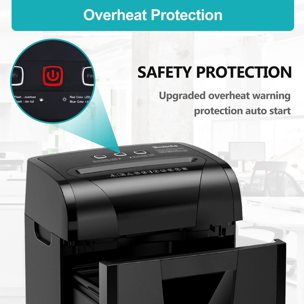 Paper Shredder, 16-Sheet Cross Cut with 4.76-Gallon Pull Out Basket, P-4 Security Level, 3-Mode Design Shred Paper and CD/Credit Card, Durable&Fast with Jam Proof System Shredder for Office