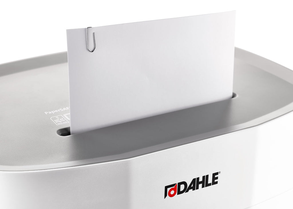 Dahle PaperSAFE PS 100 Paper Shredder, Oil Free, Jam Protection, Security Level P-4, 5 Sheet Max, Shreds Staples, Paper Clips & Credit Cards