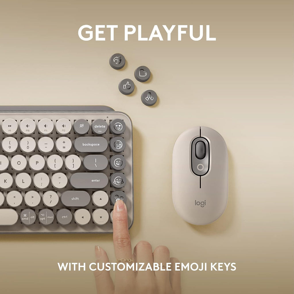 Logitech POP Keys Wireless Mechanical Keyboard with Emoji Keys - Mist