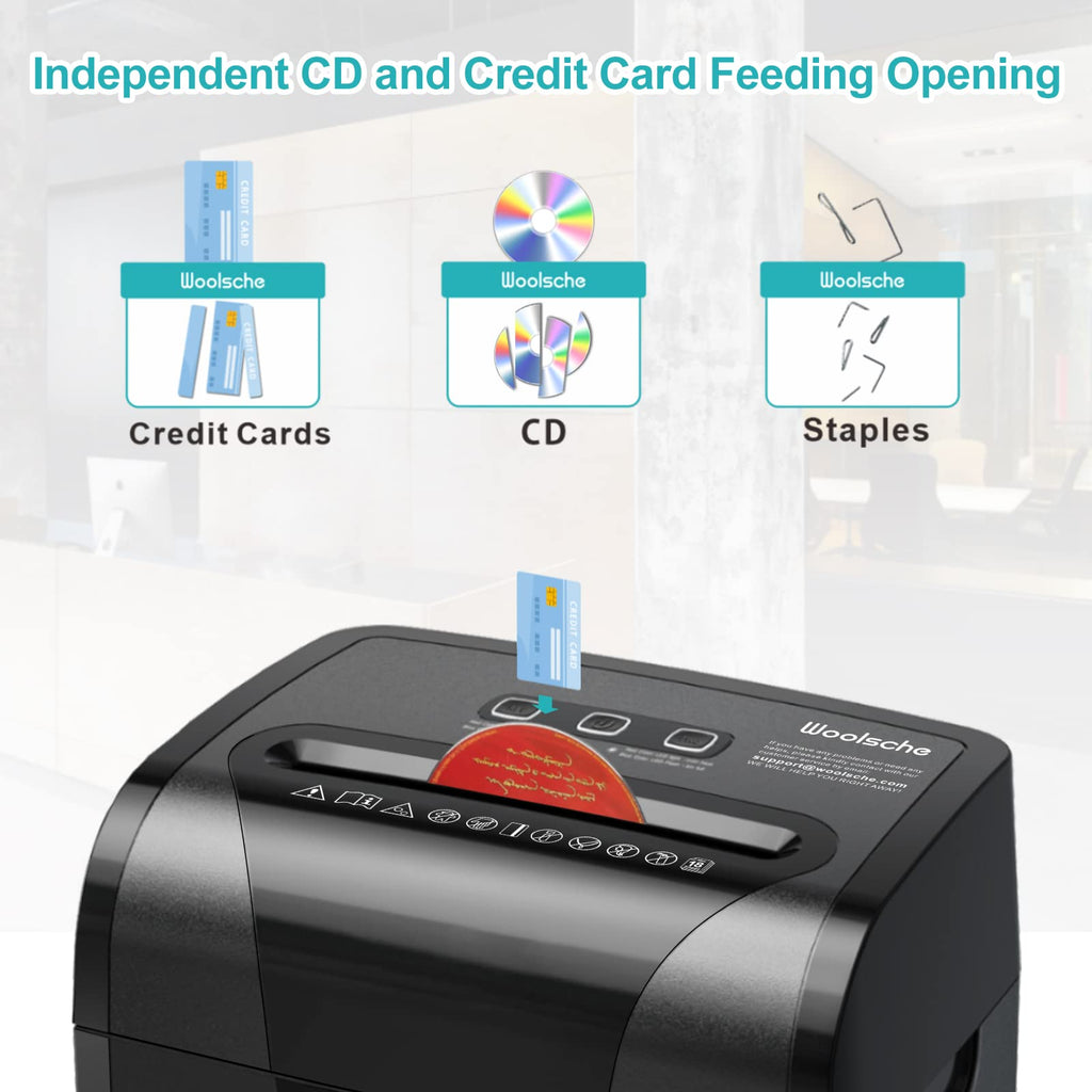 Paper Shredder, 16-Sheet Cross Cut with 4.76-Gallon Pull Out Basket, P-4 Security Level, 3-Mode Design Shred Paper and CD/Credit Card, Durable&Fast with Jam Proof System Shredder for Office
