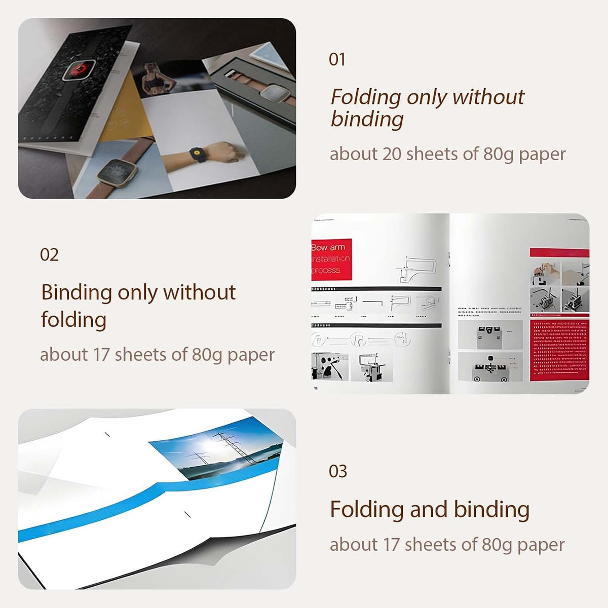 A3 Booklet Maker, Binding and Folding Machine, MAX 11.7"Ã16.5" Book Binding and Folding, Folder Stapler Stapling Machine with Two Staplers for Copy/Embossed/Copperplate Paper