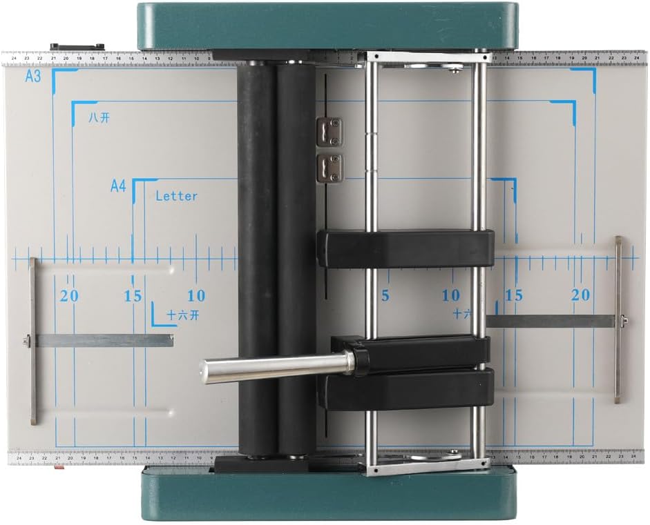 Manual Paper Booklet A3 Binding Folding Machine Automatic Folding Machine 60W Paper Stapling Making Book Stapler 110V Pamphlet A3 Paper Bookbinding for Printing Factory School Office