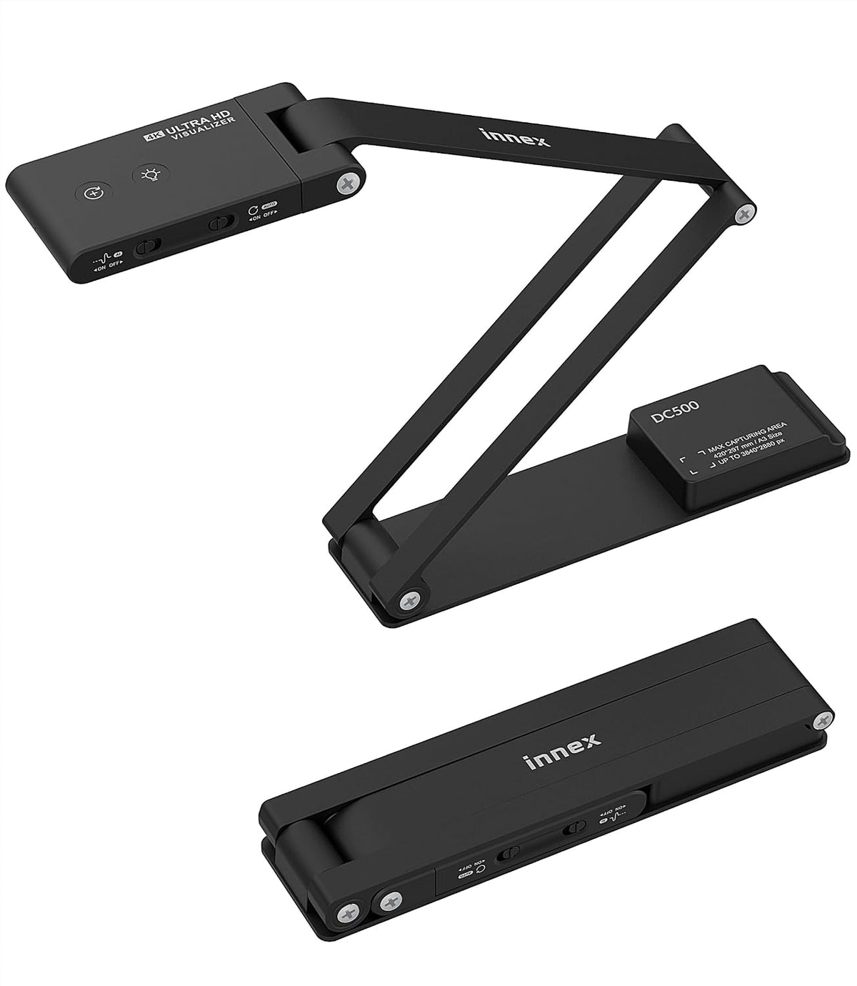 Innex DC500 16MP 4K USB Document Camera, Webcam & Scanner, 3-in-1