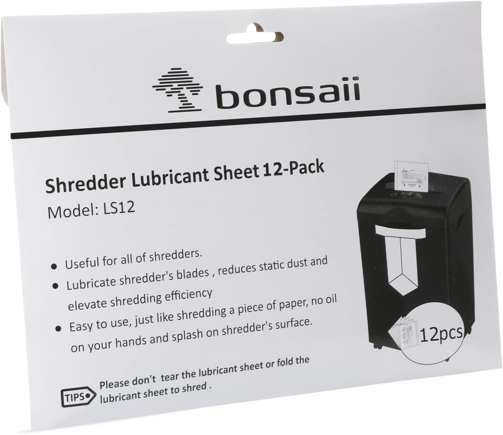 Bonsaii C149-C Shredder and 12-Pack Lubricant Sheets