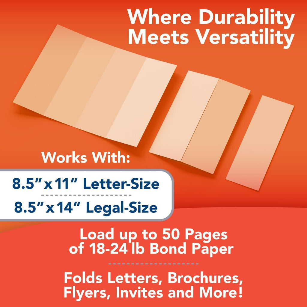 Martin Yale P7500 Paper Folding Machine - Automatic Feed Tabletop 4000 Sheet/Hour Letter, Half, ZFold, Double Parallel, for Offices, Mailrooms, Business, Folds 8.5â³ x 11â³ & 8.5â³ x 14â³ 20lb Bond Paper