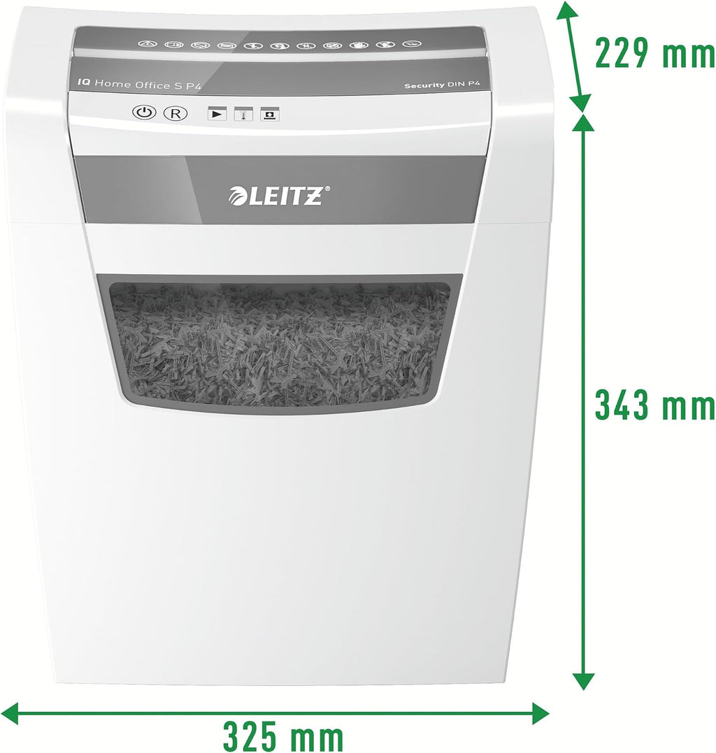 Leitz IQ Home Office S Paper Shredder, Capacity 9-8 Sheets (70-80 g/mÂ²