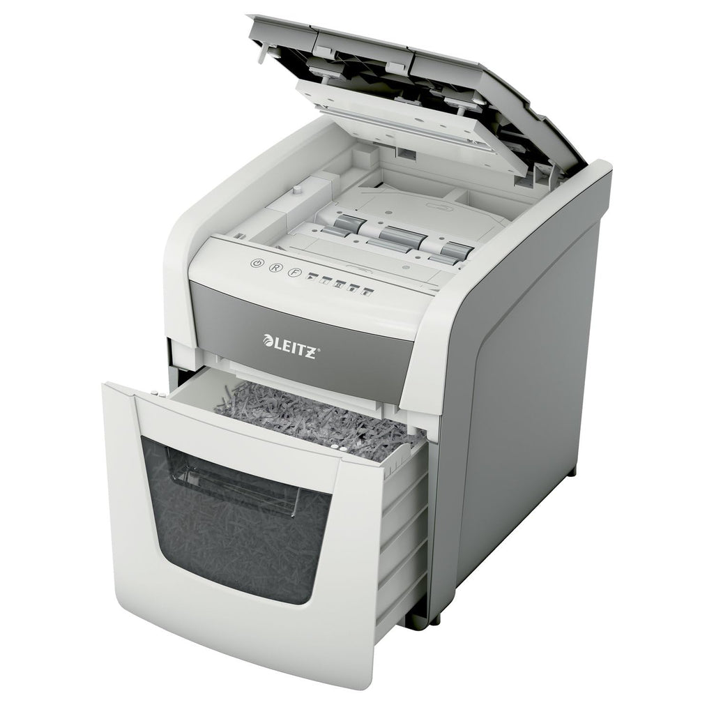 Leitz IQ Paper Shredder, Cross Cut, 10 Sheet, 6 Gallon Bin, P4 Security, Slim, Anti-Jam, Home Office (170004)