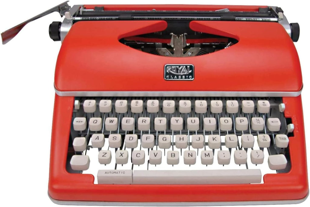 Royal Classic Retro Manual Typewriter (Red) Bundle