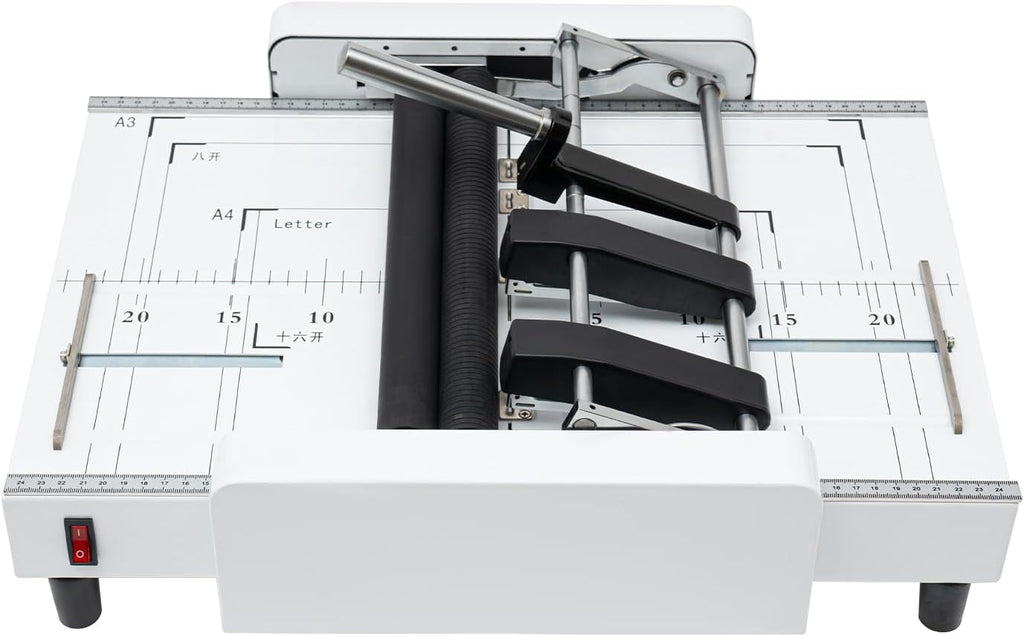 A3 Booklet Folding Binding Machine 60W 110V Paper Folder Stapler Machine Booklet Folder Stapler Stapling Machine for Schools Print Stores Offices Factory, 11.7"Ã16.5"