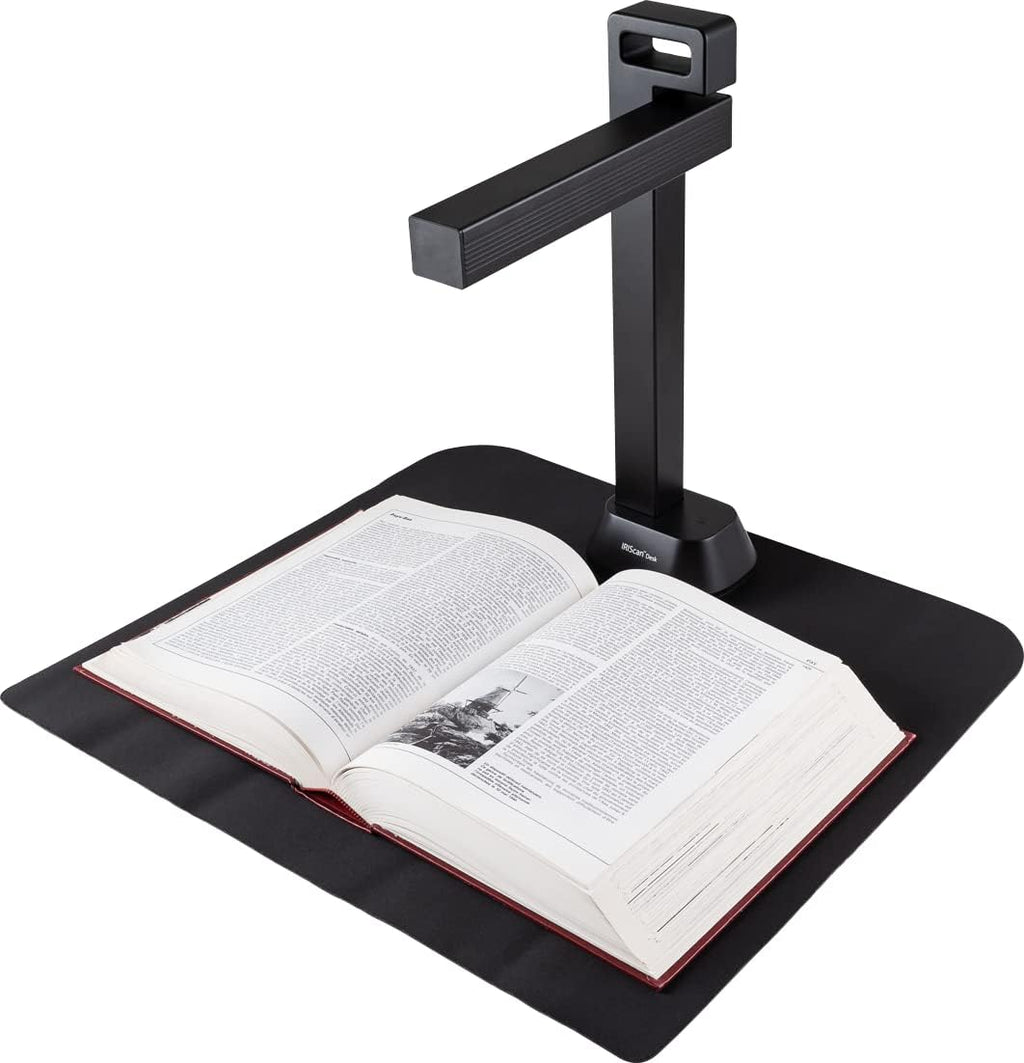 IRIScan Desk 6 Pro A3 Book and Document Scanner with OCR, 138 Languages, Black, 13MP AI-Powered Auto-Flattening and Finger Hiding, USB Powered, Compatible with Windows and Mac, Readiris PDF Included