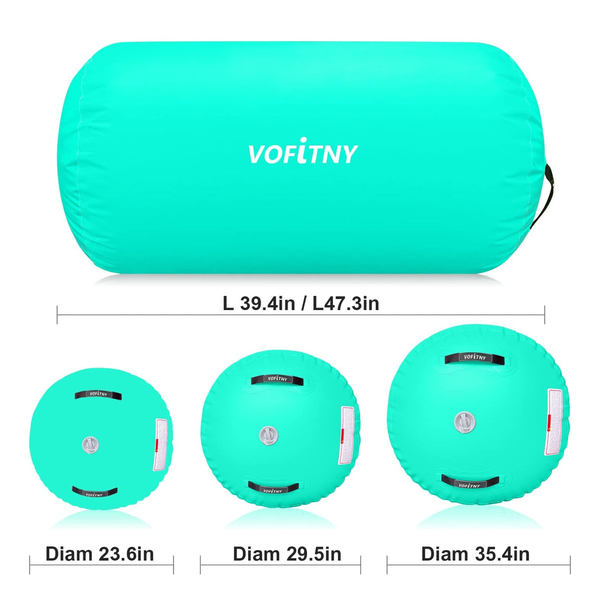 VOFiTNY Inflatable Gymnastics Air mat Tumbling Track for Home