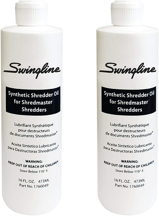 Swingline Shredder Oil Two Pack, 16 oz.473ml Bottles, 2 Pack (1760049CS)