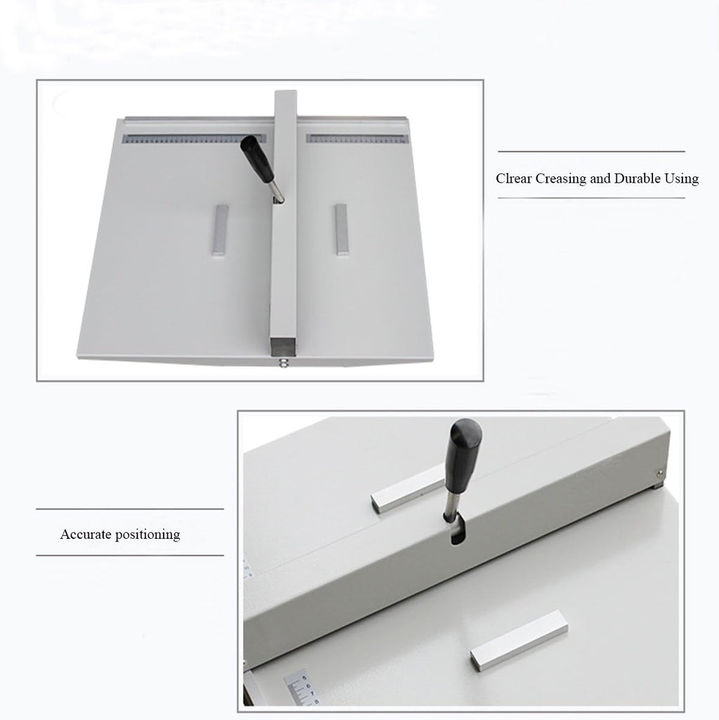 18Inch Manual Creasing Machine Scoring Paper Desktop Paper Card Creaser Scorer with 2 Magnetic Blocks