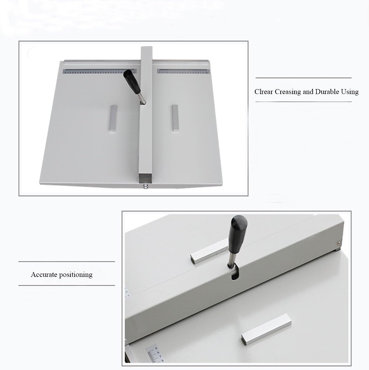 18Inch Manual Creasing Machine Scoring Paper Desktop Paper Card Creaser Scorer with 2 Magnetic Blocks