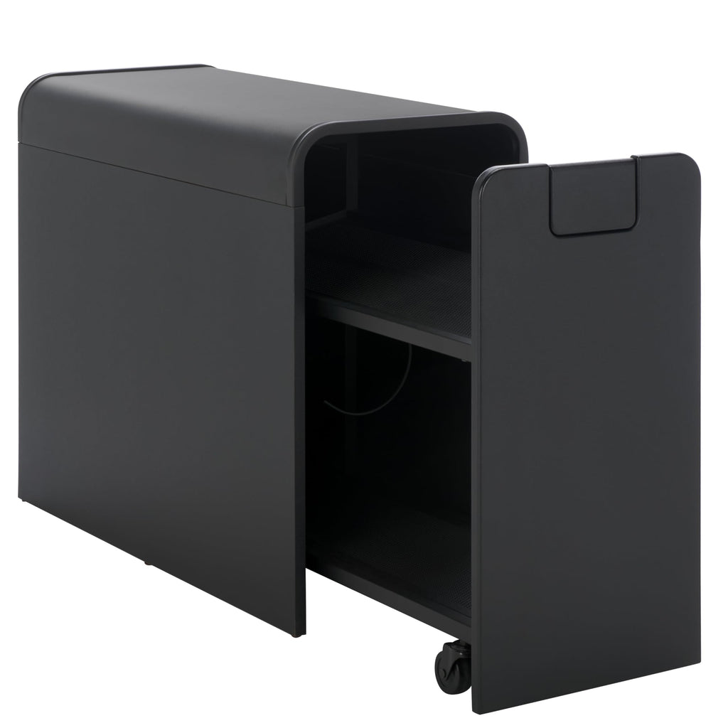 SEI Furniture - Sidekick Sport Equipment Rolling Rack - Transitional Design, Metal and Wood - Ideal for Bedroom, Living Room (HZ0123)
