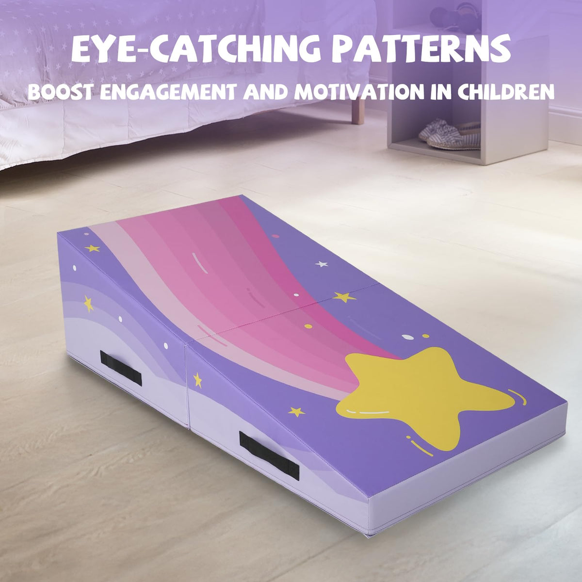 Kangaroo Hoppers Gymnastics Cheese Wedge Mat for Kids Ages 1-12