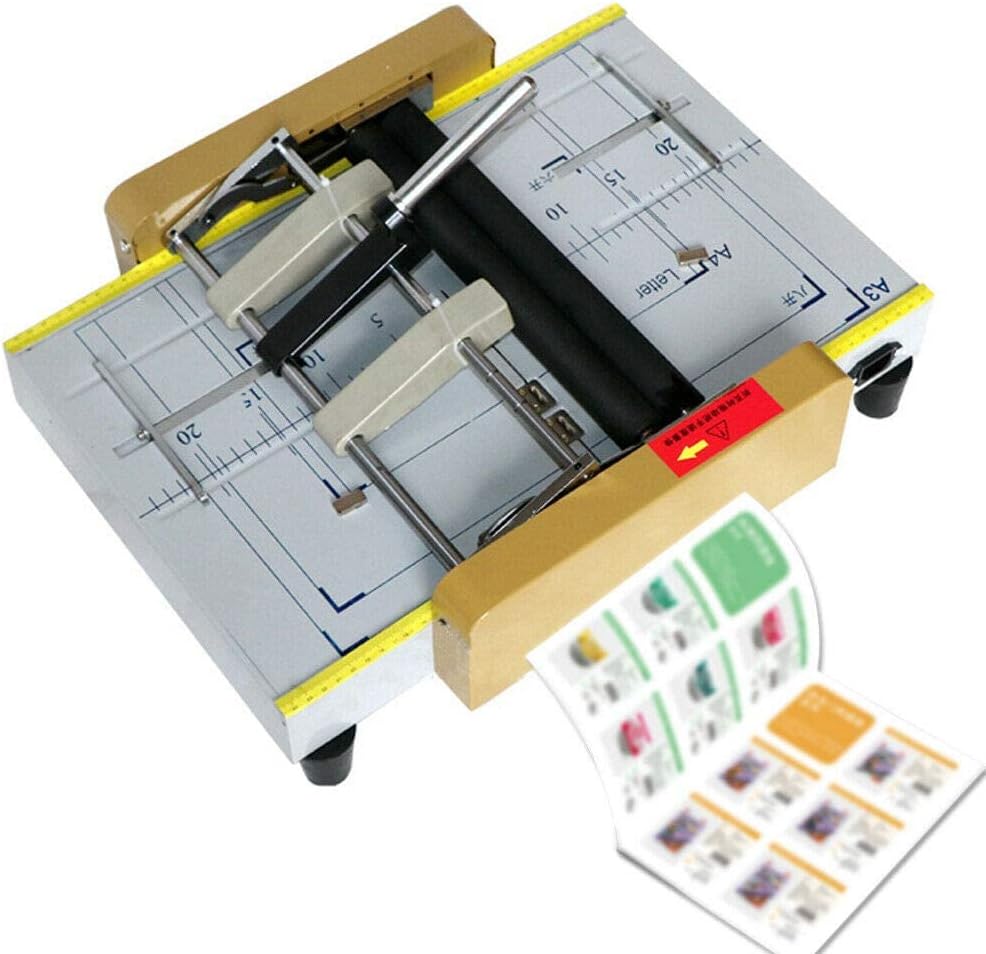 Booklet Making Machine Paper Folding Machine, A3 Booklet Making Machine Paper Folding Booklet Stapling Four-Position Thread Type Book Binding Machine Pamphlet Stapler for Printing Factories 110V