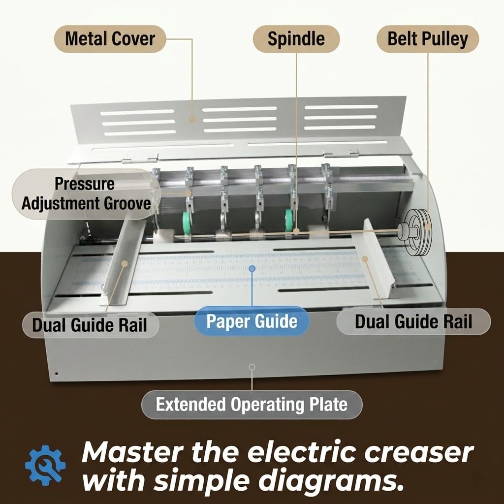 Electric Creasing Machine and Perforator 110V Desktop Folder