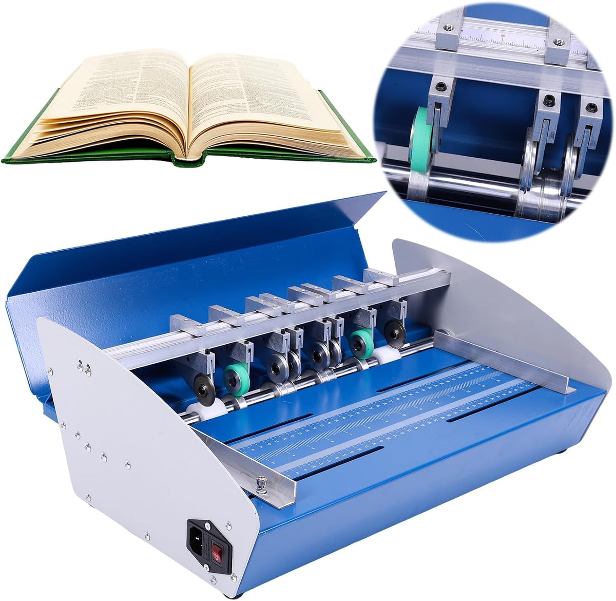 Electric Creasing Machine, 3-in-1 Professional Paper Scorer & Perforator & Dotted Cutter, 18-Inch Wide Folding Machine for Cards, Photos, Menus, Invitations