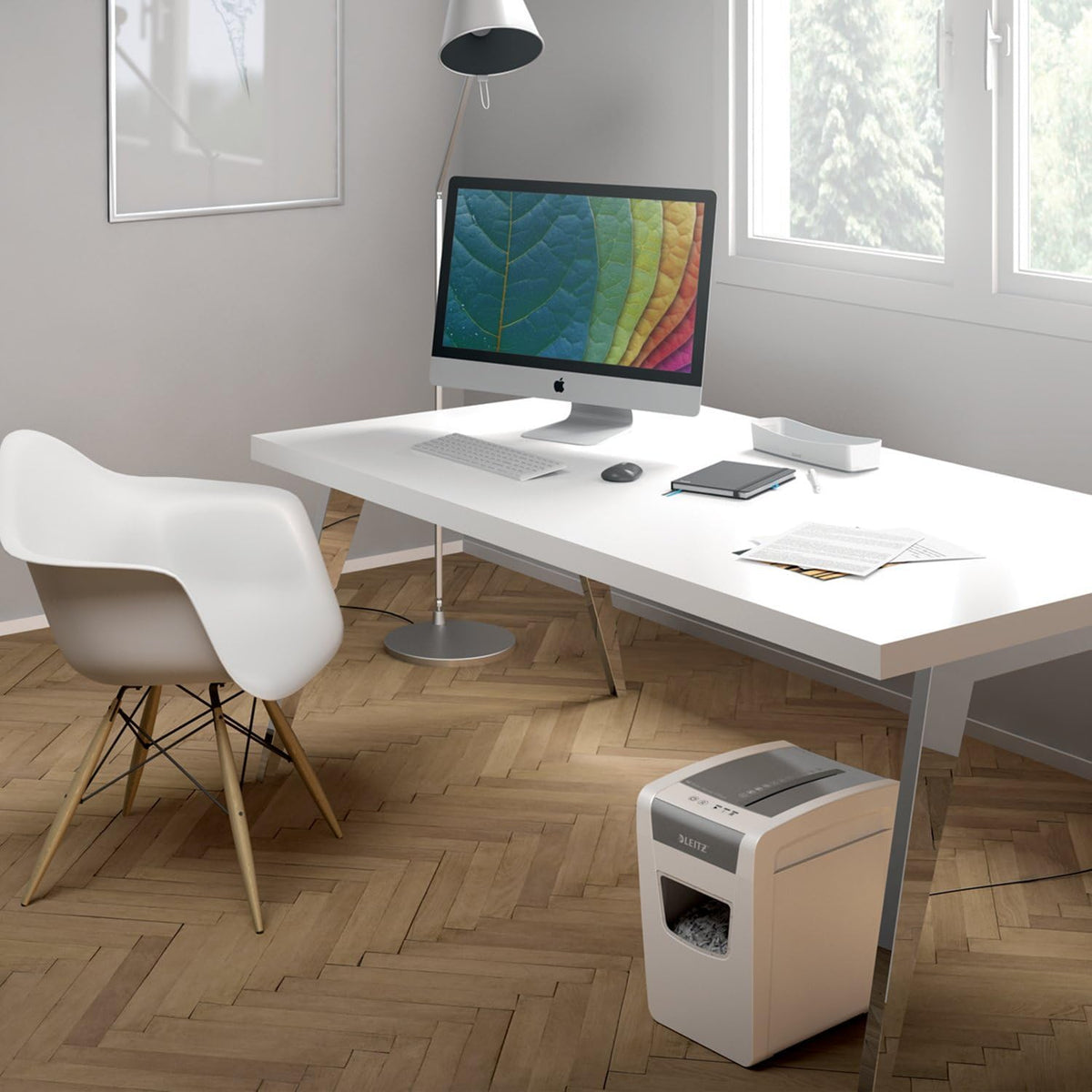 Leitz IQ Paper Shredder, Cross Cut, 10 Sheet, 6 Gallon Bin, P4 Security, Slim, Anti-Jam, Home Office (170004)