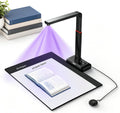 Book Scanner & Document Scanner, 26 MP Super Large Format A3-A2 Document Camera with Auto-Flatten & Fingerprint Removal, 600 DPI OCR, AI-Powered Gemini Integration, Lightweight Foldable, for Win/Mac