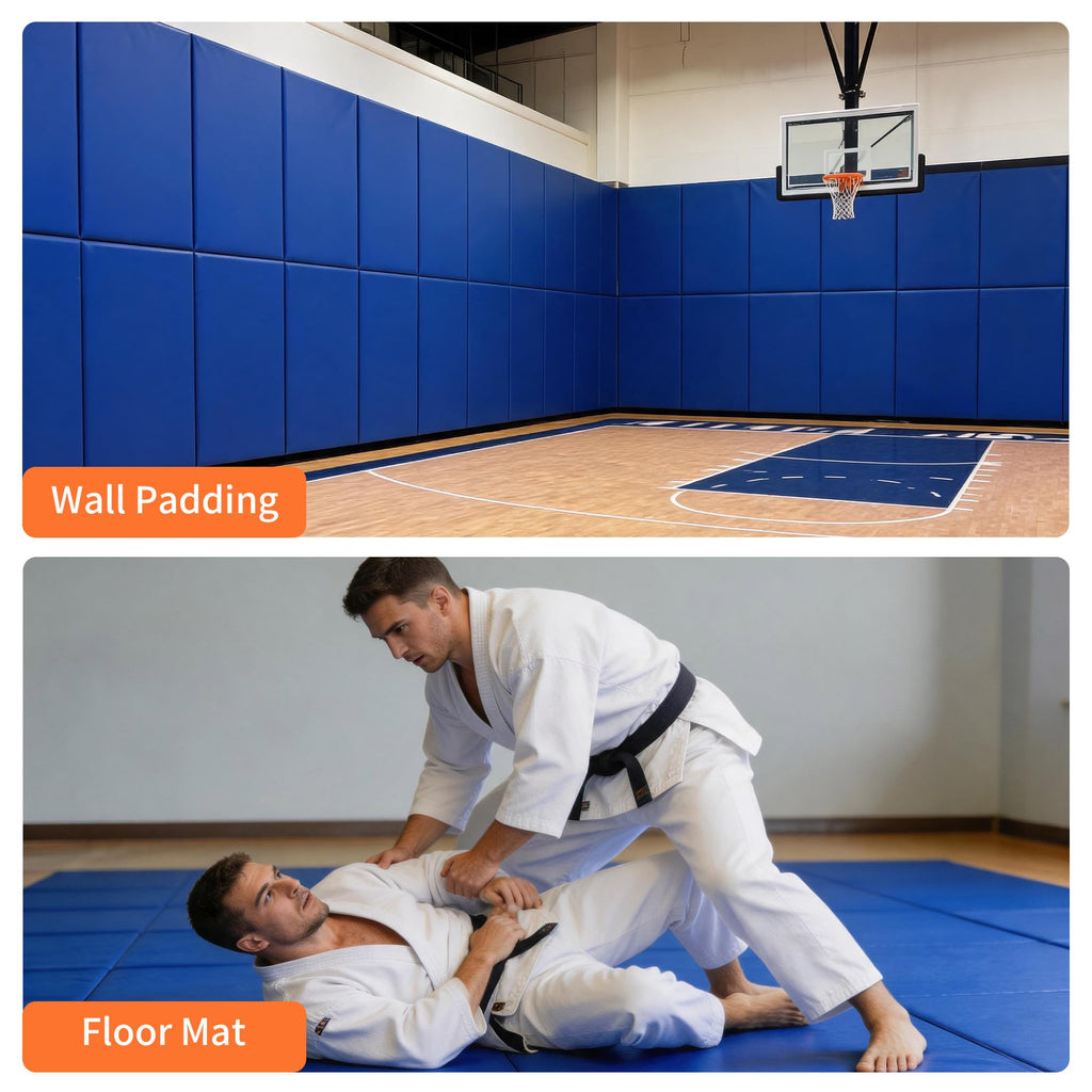 72'' Gym Wall Padding, Shock Absorbing Mat 1 Pack 23.6in Wide
