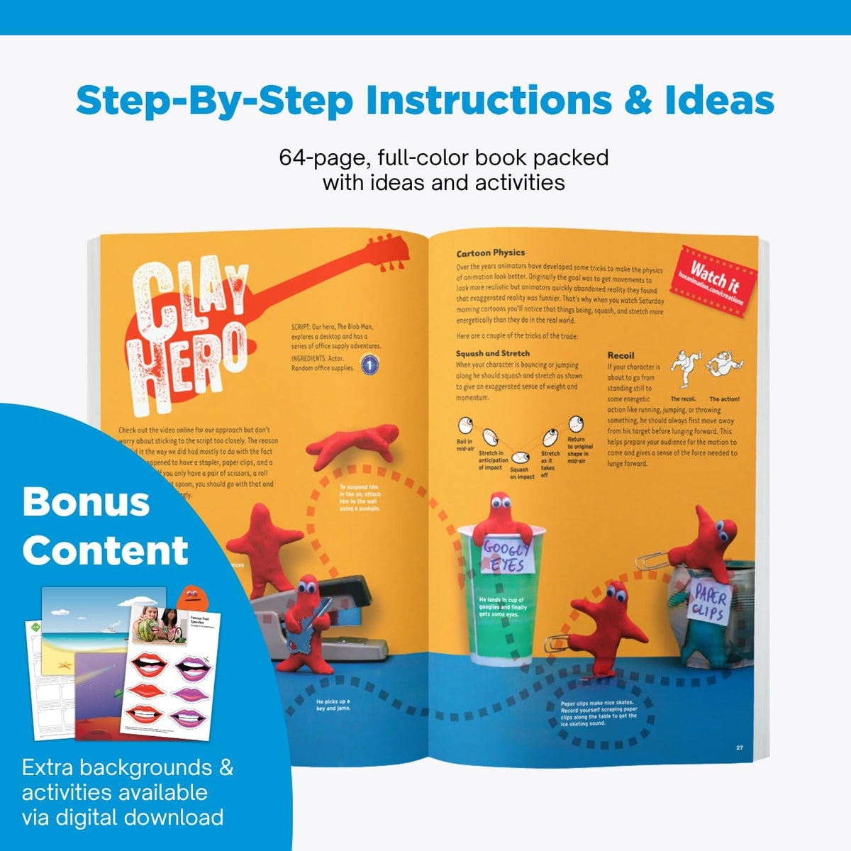 HUE Animation Studio Pro: Stop Motion Kit for Windows/macOS, Black